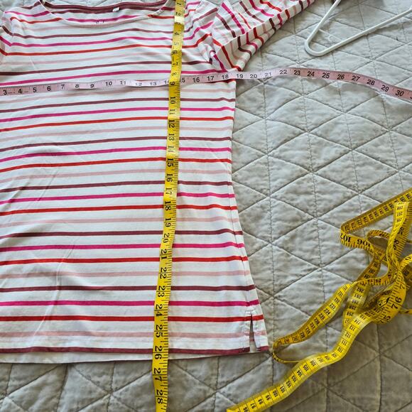 Boden Stripes Ahead of The Rest Top Women's 8 Pink Red Preppy Casual Nautical - Picture 9 of 9
